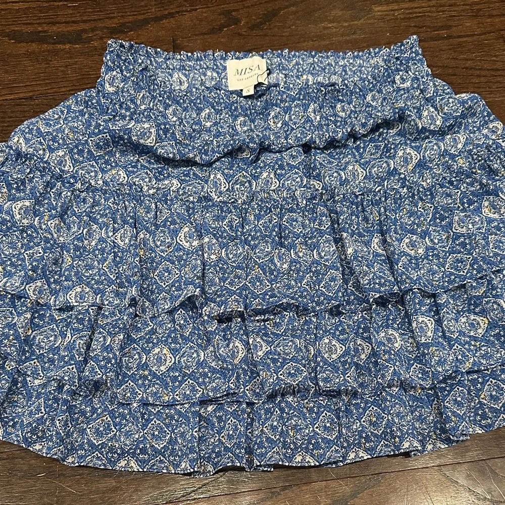 MISA TIERED RUFFLE SKIRT
